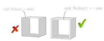 measuring minimum wall thickeness in a 3d model|wall thickness examples.